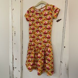 EUC DotDotSmile Size 5/6 Elephant and Alligator Dress